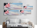 Tropical Beach, Palm Shadow, Minimalist Art, Coastal Wall Art, Summer Aesthetic, Framed Canvas Print, Living Room Art, Boho Beach Decor