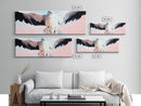Flying Seagull, Coastal Bird, Ocean Breeze, Nautical Theme, Minimalist Art, Framed Canvas Print, Beach House Wall Art, Seaside Decor
