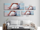 Beach Serenity, Woman Relaxing, Coastal Aesthetic, Framed Canvas Print, Minimalist Art, Boho Decor, Bedroom Wall Art, Summer Art