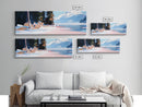 Forest Walk, Snowy Trail, Nature Scene, Canvas Print, Minimalist Landscape, Mountain Adventure, Winter Wall Art, Living Room Decor