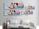 Heels, Fashion Art, Elegant Winter, Canvas Print, Feminine Aesthetic, Stylish Wall Art, Pastel Decor, Modern Bedroom Art