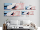 Wave Curl, Ocean Power, Surfer's Dream, Coastal Energy, Framed Canvas Print, Beach House Decor, Modern Wall Art, Sea Lover Gift