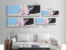 Sunset Shoreline Art, Warm Beach Scene, Tranquil Coastal Print, Ocean View Painting, Large Canvas Print, Serene Wall Decor, Living Room Art