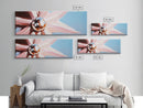 Floral Reflection Art, Modern Flower Print, Soft Pastel Wall Decor, Minimalist Bloom Painting, Large Canvas Print, Feminine Room Decor