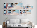 Tree Lined Path, Coastal Art, Scenic Landscape, Framed Canvas Print, Office Wall Art, Minimalist Nature Decor, Modern Impressionism
