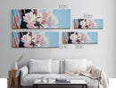Cherry Blossoms, Floral Wall Art, Spring Decor, Nature Painting, Pastel Aesthetic, Elegant Botanical, Living Room, Canvas Print
