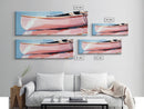 Pastel Waves, Beach Serenity, Coastal Minimalism, Framed Canvas Print, Ocean Abstract Art, Relaxing Seaside Decor, Nautical Wall Art