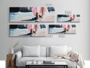 Seaside Elegance, Soft Beach Vibes, Ocean Walk Art, Framed Canvas Print, Feminine Coastal Decor, Seascape Painting, Summer Aesthetic