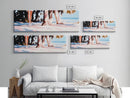 Palm Shadows, Beach Escape, Relaxing Shoreline, Summer Coastal, Canvas Print, Boho Aesthetic, Living Room Wall Art, Modern Tropical Decor