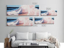 Ocean Wave, Coastal Splash, Beach House Wall Art, Framed Canvas Print, Serene Seascape, Blue Aesthetic, Nautical Home Decor