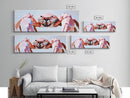 Pink Crab, Coastal Marine Art, Beach House Wall Decor, Framed Canvas Print, Nautical Aesthetic, Ocean Wildlife, Kitchen Wall Art