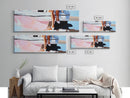 Sailboat Reflection, Nautical Art, Marina Landscape, Framed Canvas Print, Minimalist Coastal Decor, Ocean Painting, Living Room Wall Ar