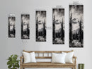 Snowy Mountains, Black and White, Misty Pines, Canvas Print, Winter Wall Art, Nature Photography, Lodge Decor, Cabin Wall Art