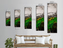 Abstract Meadow, Green Fields, Contemporary Landscape, Nature Inspired Art, Textured Painting, Rustic Wall Decor, Canvas Print