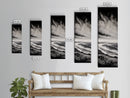 Monochrome Beach, Minimalist Seascape, Black And White Photography, Coastal Wall Art, Tranquil Shoreline, Modern Decor, Canvas Print