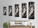 Spotted Lizard, Nature Wildlife, Animal Art, Black White Reptile, Rustic Wall Decor, Unique Home Art, Framed Canvas Print