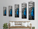 Glacier Lagoon, Arctic Blue Water, Winter Landscape, Iceberg Nature Art, Monochrome Minimalist, Bedroom Wall Art, Canvas Print