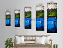 Forest Reflection, Abstract Lake Scene, Blue Green Water Art, Serene Nature Aesthetic, Unique Home Accent, Canvas Print