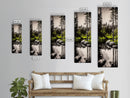 Tranquil River, Black White Nature, Reflective Water Scene, Forest Wall Decor, Rustic Landscape, Living Room Art, Framed Canvas Print