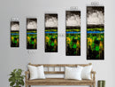 Abstract Landscape, Green Blue Art, Modern Wall Art, Framed Canvas Print, Office Decor, Large Artwork, Living Room Art, Minimalist Art