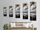 Tranquil Ocean View, Coastal Landscape Art, Blue Waters, Minimalist Beach Scene, Canvas Print, Living Room Decor, Serene Nature Art