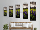 Purple Wildflowers, Impressionist Landscape, Vibrant Nature Art, Country Home Decor, Framed Canvas Print, Bedroom Wall Art, Floral Artwork