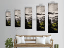 Misty Peaks, Mountain View, Landscape Art, Wilderness Wall Art, Framed Canvas Print, Cabin Decor, Outdoor Enthusiast Gift, Nature Scene