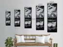 Teton Mountains, Framed Canvas Print, National Park Art, Rustic Cabin Decor, Wilderness Landscape, Black and White Art, Office Decor