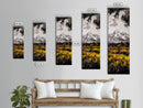 Snowy Peaks, Fall Meadow, Framed Canvas Print, Rustic Landscape Art, Mountain Decor, Cozy Cabin Art, Nature Art, Dining Room Decor