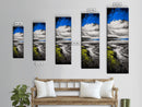 Coastal Marsh, Blue Sky, Canvas Print, Beach House Art, Minimalist Seascape, Ocean Decor, Nature Inspired Artwork, Living Room Art