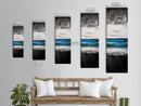 Wave Painting, Black and White Ocean Art, Coastal Wall Decor, Nautical Artwork, Modern Seascape, Beach House Living Room Art, Canvas Print