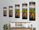 Vibrant Field Landscape, Autumn Farm Painting, Rustic Countryside Decor, Farmhouse Wall Art, Nature Artwork, Framed Canvas Print