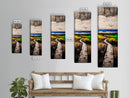 Boardwalk, Beach Path Art, Coastal Living Room Decor, Ocean Horizon Print, Tranquil Landscape, Relaxing Home Aesthetic, Framed Canvas Print