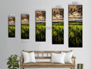 Stormy Sky, Open Fields, Nature Painting, Moody Art, Framed Canvas Print, Minimalist Landscape, Living Room Wall Art, Neutral Color Palette