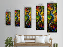 Vibrant Snake, Colorful Wildlife, Bold Abstract, Jungle Theme, Wall Decor, Framed Canvas Print, Living Room Art, Unique Home Design