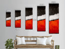 Bold Abstract, Red and Black, Minimalist Art, Contemporary Statement, Wall Decor, Framed Canvas Print, Modern Living Room Artwork