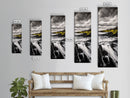 Dramatic Seascape, Stormy Ocean Art, Coastal Painting, Black and White Art, Monochrome Home Decor, Canvas Print, Living Room Accent