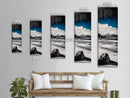 Stormy Seaside, Dramatic Sky, Ocean Waves, Canvas Print, Moody Wall Art, Monochrome Coastal Decor, Modern Living Room Art