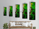 Abstract Green Artwork, Black and Yellow Modern Art, Minimalist Texture Painting, Contemporary Wall Art, Office Decor, Canvas Print