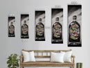 Snake in Bottle, Surreal, Dark Art, Framed Canvas Print, Gothic Home Decor, Unique Gift, Mysterious Artwork, Living Room Wall Art