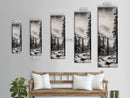 Snowfall Forest, Framed Canvas Print, Winter Scene, Nature Lover Gift, Minimalist Home Decor, Monochrome Art, Living Room Artwork