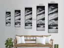 Majestic, Mountain, Black and White, Framed Canvas Print, Sky Photography, Minimalist Wall Art, Home Office Decor, Living Room Artwork