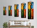 Vibrant Key Art, Colorful Modern Painting, Industrial Wall Decor, Rustic Home Accent, Unique Gift Idea, Framed Canvas Print