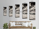 Ocean, Waves, Storm, Canvas Print, Coastal Wall Art, Beach House Decor, Dramatic Seascape, Minimalist Monochrome, Nautical Theme Artwork