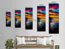 Colorful, Sunset, Reflection, Canvas Print, Ocean View Art, Bright Sunset Painting, Modern Home Decor, Bedroom Wall Art