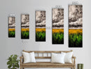 Golden Fields, Dramatic Sky, Green and Yellow, Canvas Print, Rustic Farmhouse Wall Art, Autumn Landscape Decor, Dining Room Art