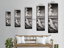 Ocean Power, Wave Crash, Coastal Landscape, Dramatic Seascape, Framed Canvas Print, Black and White Wall Art, Beach House Decor