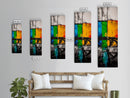 Abstract Geometry, Color Blocks, Industrial Design, Modern Minimalist, Framed Canvas Print, Contemporary Art, Living Room Wall Art
