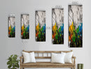 Wild Grasses, Abstract Landscape, Nature Inspired, Vibrant Color, Framed Canvas Print, Modern Boho Art, Bedroom Wall Decor