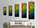Vibrant Flowers, Colorful Abstract Art, Nature Painting, Expressive Home Decor, Framed Canvas Print, Living Room Wall Art, Bold Design